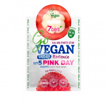 Маска для лица 7 Days Go Vegan Pink Day 25 г
