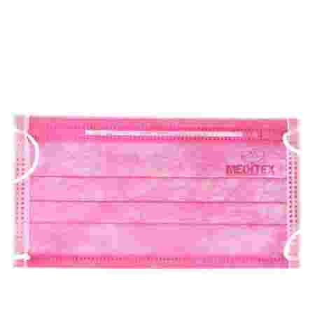 Маска защитная ABENA 3-х слойная на резинке Meditex 50/40 шт Розовая