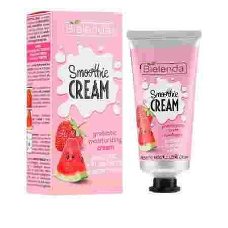 Крем BIELENDA Smoothie Cream для лица увлажняющий пребиотик клубника арбуз 50 мл 
