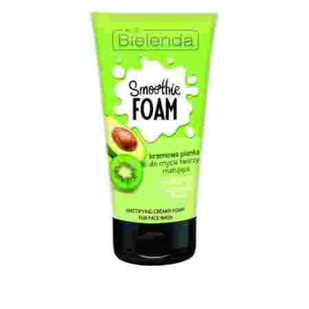 Пенка BIELENDA Smoothie Cream для умывания кремовая нормализирующая пребиотик авокадо киви 135 г 