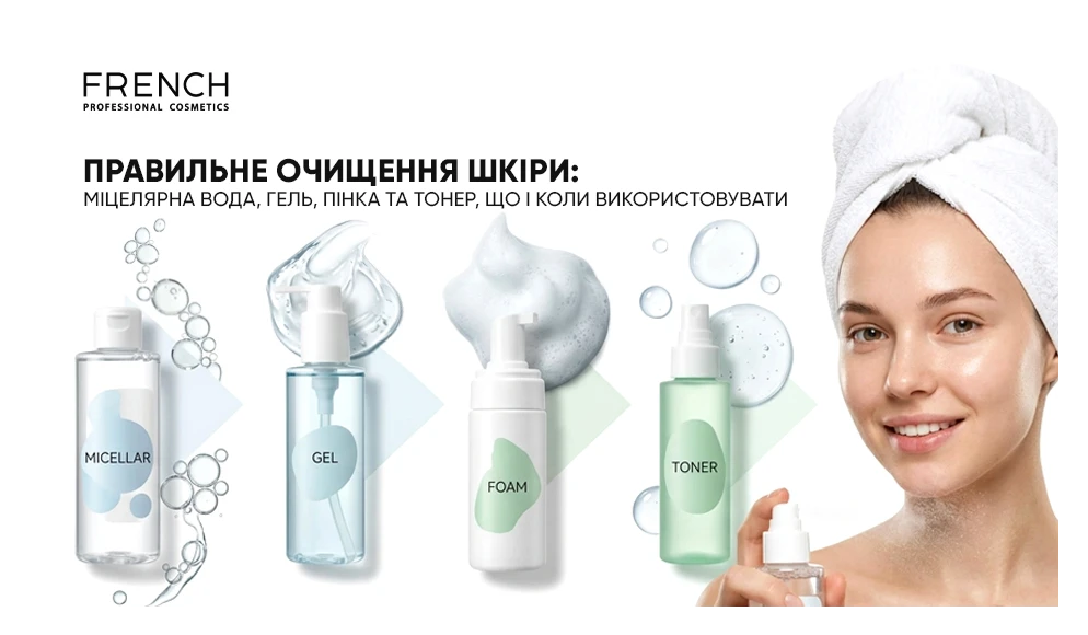 Правильное очищение кожи: мицеллярная вода, гель, пенка и тонер 
