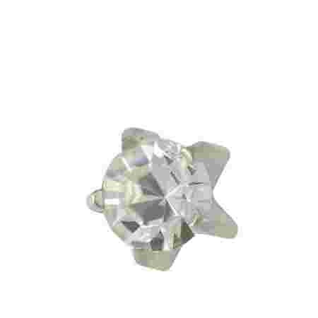 Сережки Caflon Studex средние крапановые Хрусталь серебро (апрель)