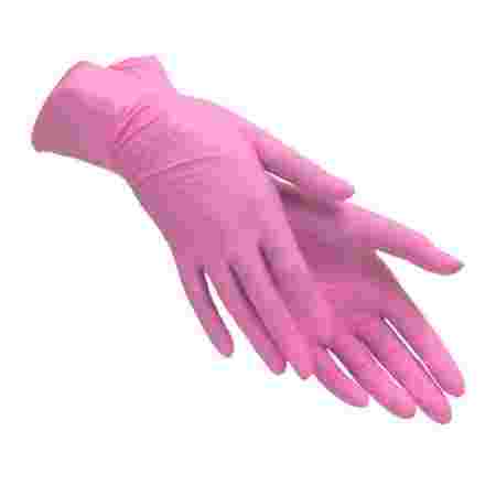 Перчатки нитрил без пудры нестерильные Care Pink 100 шт  (M)