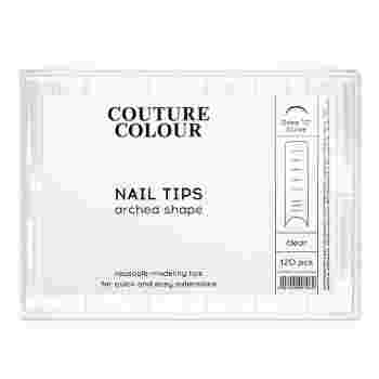 Формы верхние арочные для наращивания COUTURE Colour Nail Tips Acrhed Shape Clear 120 шт