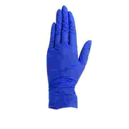 Перчатки нитрил неопудренные текстурированные на пальцах Cobalt blue S 100 шт 