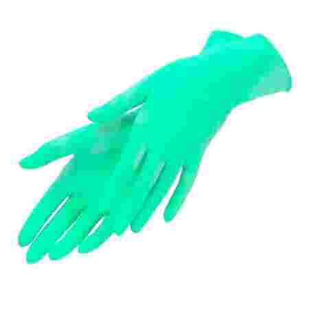 Перчатки нитрил без пудры текстурированные Polix PRO&MED 100 шт р M (Green Mint)