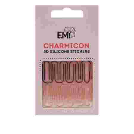 Наклейки для ногтей E.Mi Charmicon 3D Silicone Stickers (Изогнутые линии № 97 Линии № 41 золото серебро)
