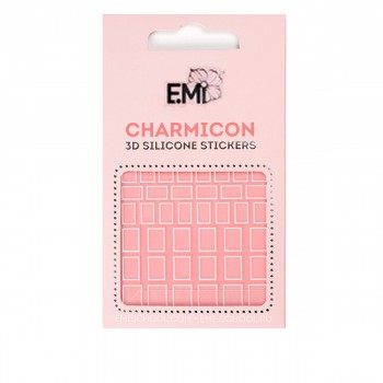 Наклейки для ногтей Charmicon 3D Silicone Stickers (Квадраты № 114)