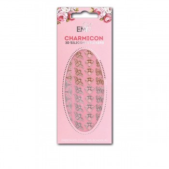 Наклейки для ногтей E.Mi Charmicon 3D Silicone Stickers (Насекомые золото/серебро)