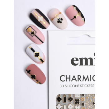 Наклейки для ногтей E.MI Charmicon 3D Silicone Stickers (185 Четырехлистник)