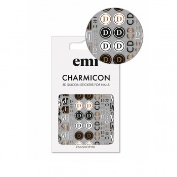 Наклейки для ногтей E.MI Charmicon 3D Silicone Stickers (186 Логомания)