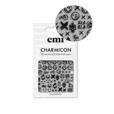 Наклейки для ногтей Charmicon 3D Silicone Stickers (181 Смайл)