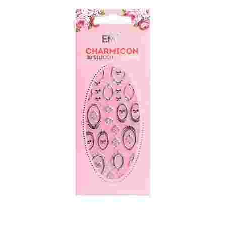 Наклейки для ногтей E.Mi Charmicon 3D Silicone Stickers (Рамочки серебро № 1)