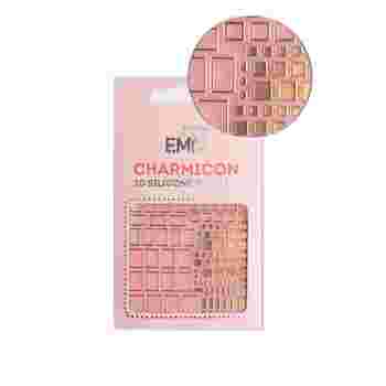 Наклейки для ногтей E.MI Charmicon 3D Silicone Stickers (158 Квадраты золото)