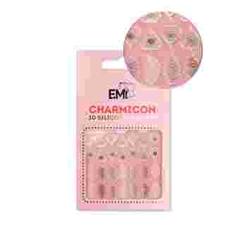 Наклейки для ногтей E.Mi Charmicon 3D Silicone Stickers (Перья и сердца № 107)