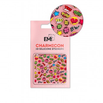 Наклейки для ногтей E.Mi Charmicon 3D Silicone Stickers (Поп-Арт № 128)