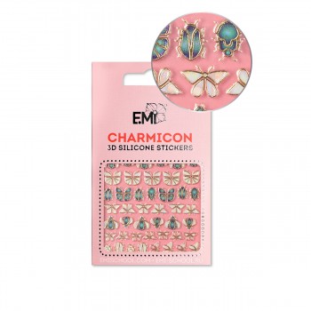 Наклейки для ногтей E.Mi Charmicon 3D Silicone Stickers (Насекомые № 135)