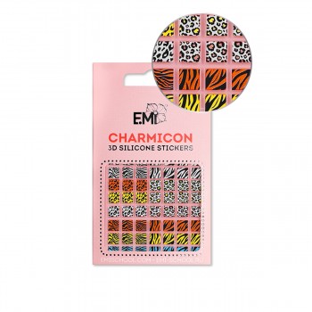 Наклейки для ногтей E.Mi Charmicon 3D Silicone Stickers (Зебра № 130)