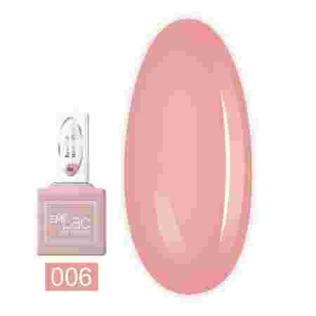 Гель-лак E.MiLac Base Gel камуфлирующий 15 мл (06 Теплый розовый)