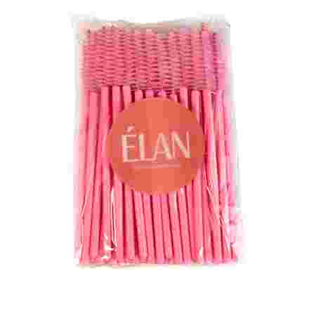 Щеточка нейлоновая одноразовая Elan 50 шт (Розовая)