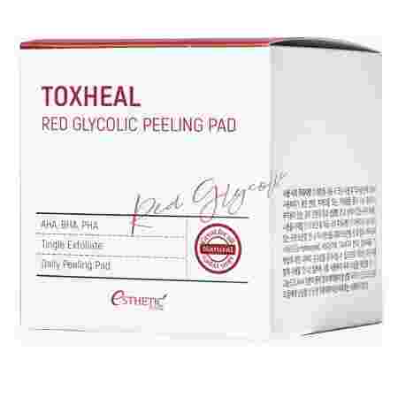 Пилинг-подушечки для лица Esthetic House Toxheal Red Glyucolic Peeling Pad 100 мл (100 шт) 