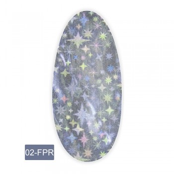 Фольга для литья FRC 1 м (02-FPR Прозрачный голографик с звездами)