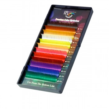 Ресницы I-Beauty в коробке 12 линий радуга (0,1*D 11 мм)
