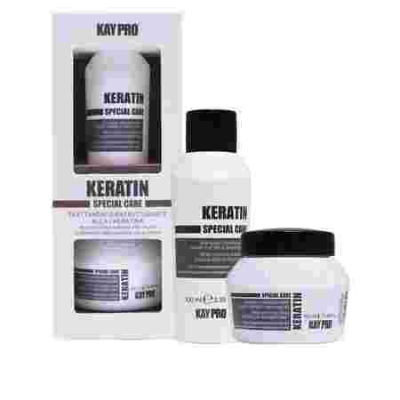 Набор KayPro Keratin с кератином для поврежденных волос (шампунь 100 мл + маска 100 мл) 