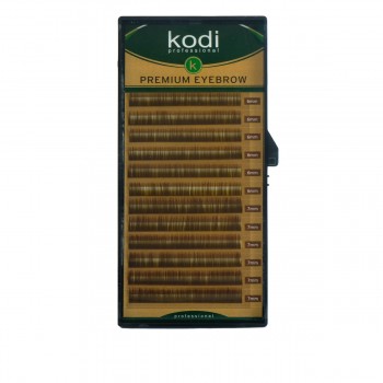 Брови KODI Natural Curl Темно-коричневые 12 рядов  (0,06 6-7 мм)