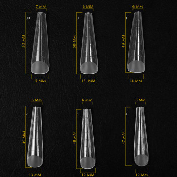 Формы верхние для наращивания ногтей KOMILFO Acry Gel 130 шт (Gothic)