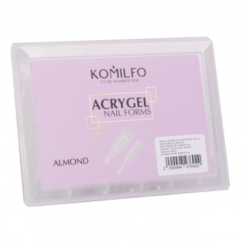 Формы верхние для наращивания ногтей KOMILFO Acry Gel 120 шт (Almond (миндаль))