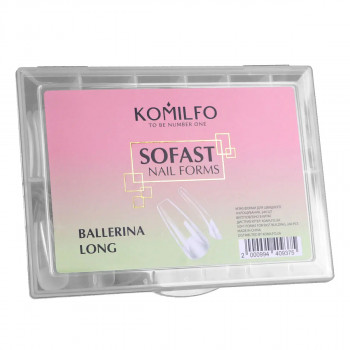 Формы KOMILFO SoFast мягкие для быстрого наращивания ногтей 240 шт (Ballerina Long)