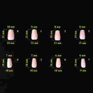 Формы KOMILFO SoFast мягкие для быстрого наращивания ногтей 300 шт (Nude Ballerina Shot)