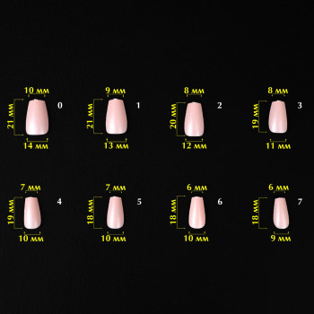 Формы KOMILFO SoFast мягкие для быстрого наращивания ногтей 300 шт (Nude Ballerina Shot)