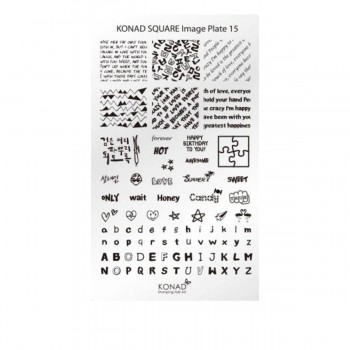 Форма мини Konad Square Image Plate 15