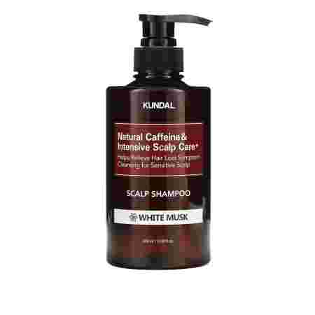 Шампунь Kundal Natural Caffeine & Intensive Scalp Care Shampoo White Musk 500 мл