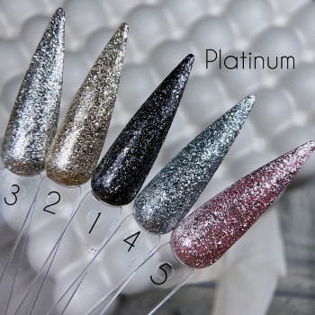 Блесточки для ногтей LunaMoon Platinum Gel 5 мл (05)