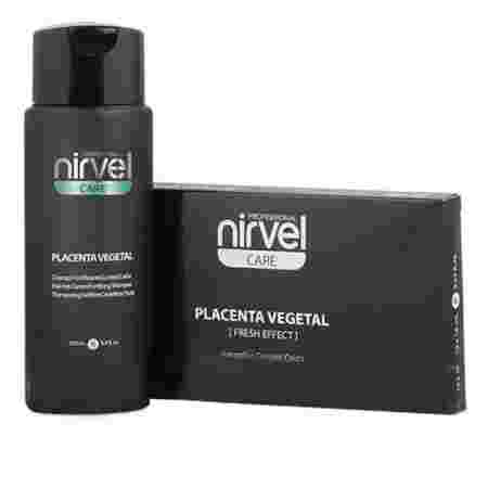 Набор Nirvel Placenta шампунь + ампулы против выпадения волос