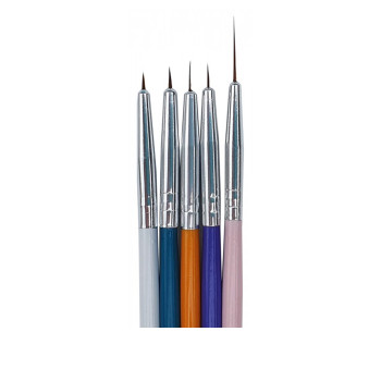 Кисть набор 5 шт mArt (45,67,15 мм) Цветные ручки