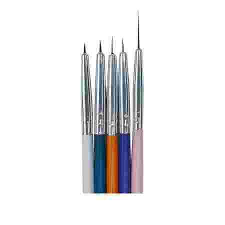 Кисть набор 5 шт mArt (45,67,15 мм) Цветные ручки