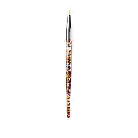 Кисточка mArt Liner 11мм прозрачная ручка с золотом
