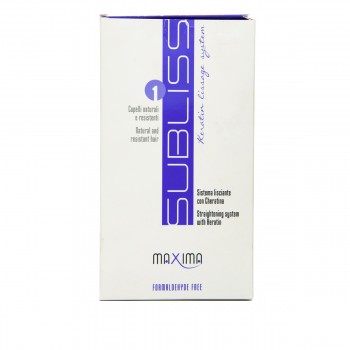 Набор 1 для разглаживания волос с кератином Maxima SUBLISS гель 250 мл + молочко 250 мл + защита 75 мл