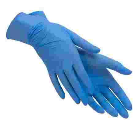 Перчатки латексные без пудры нестерильные Защитные+ Medicare синие Imtop 1 пара