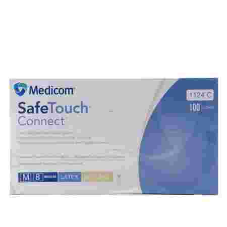 Перчатки латексные без пудры нестерильные Medicom SafeTouch Conect 100 шт, р.M