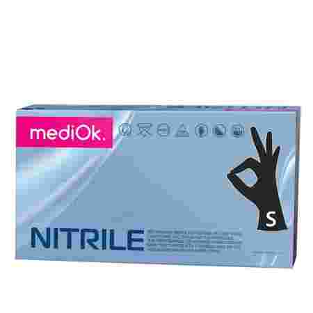 Перчатки нитрил неопудренные нестерильные MediOk Style Black 100 шт (S)