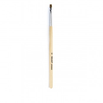 Кисть для геля Mileo Professional прямая деревянная ручка (№2)