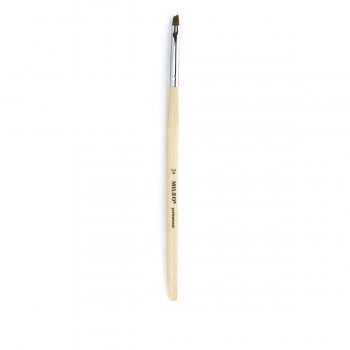 Кисть для геля Mileo Professional скошенная деревянная ручка (№2)