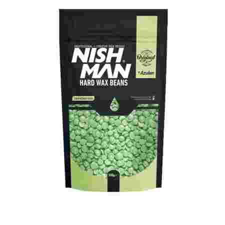 Воск для депиляции Nishman в гранулах зеленый 500 г
