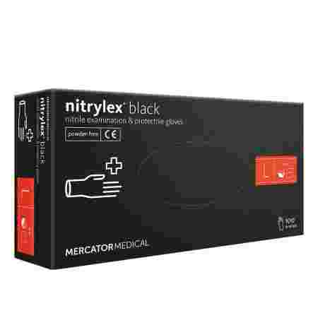 Перчатки нитриловые без пудры нестерильные Nitrylex Black 100 шт (L)
