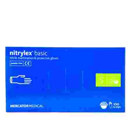 Перчатки нитрил без пудры нестерильные Nitrylex BASIC Violet 100 шт (S)